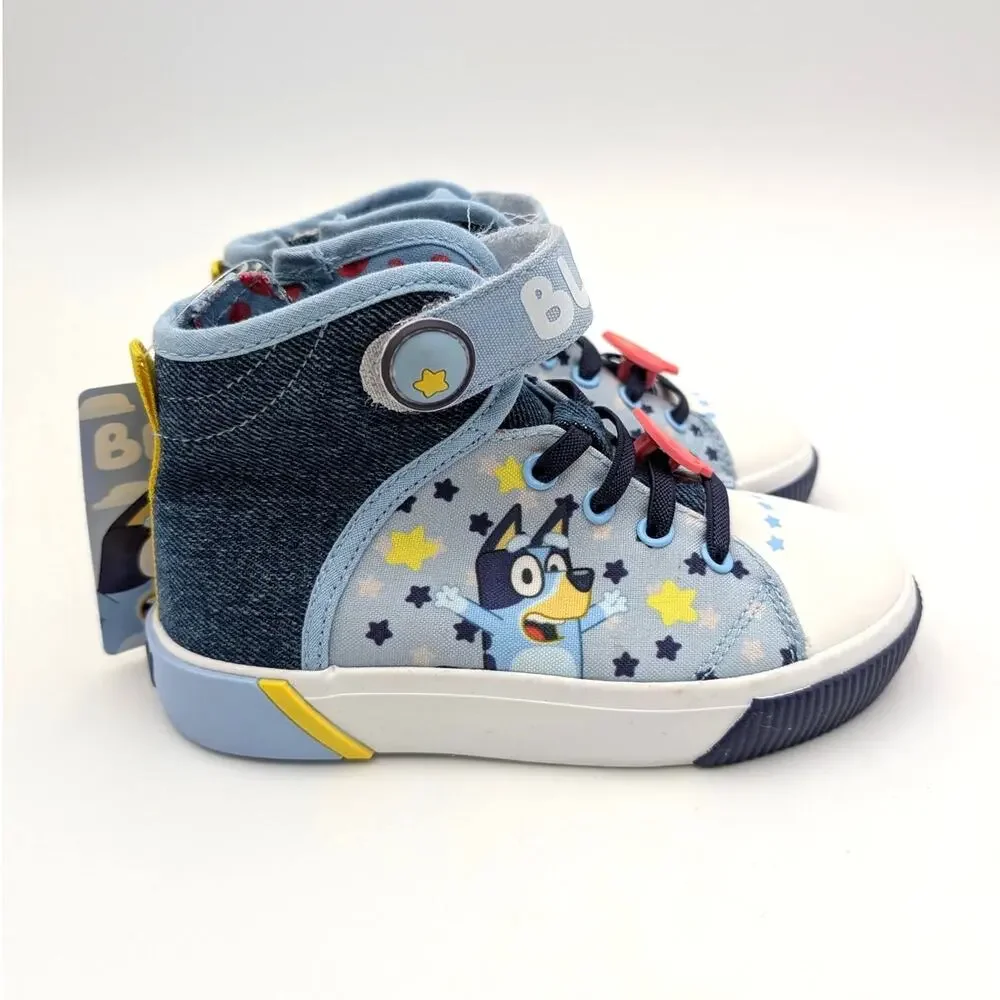Ground Up Bluey High Top Sneakers Shoes Round Toe Kids' Blue Size US10 EU27